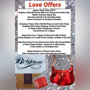 Brighton Red Patent Leather Shoulder Bag